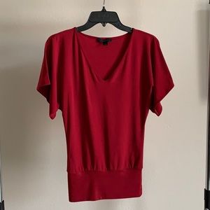 EXPRESS Size XS Red Short Sleeve Dolman Top